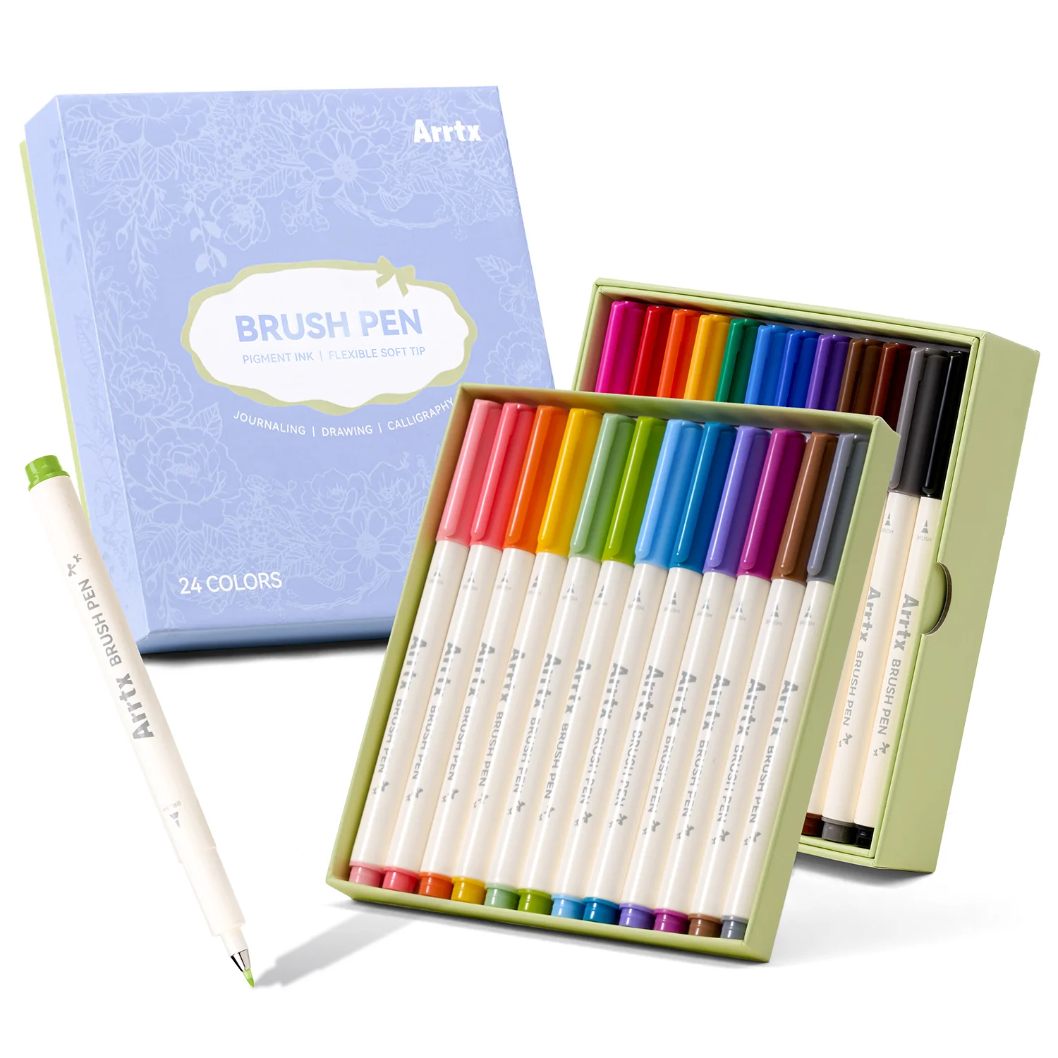ARRTX 24 Colors Brush Pens Set - Image 8