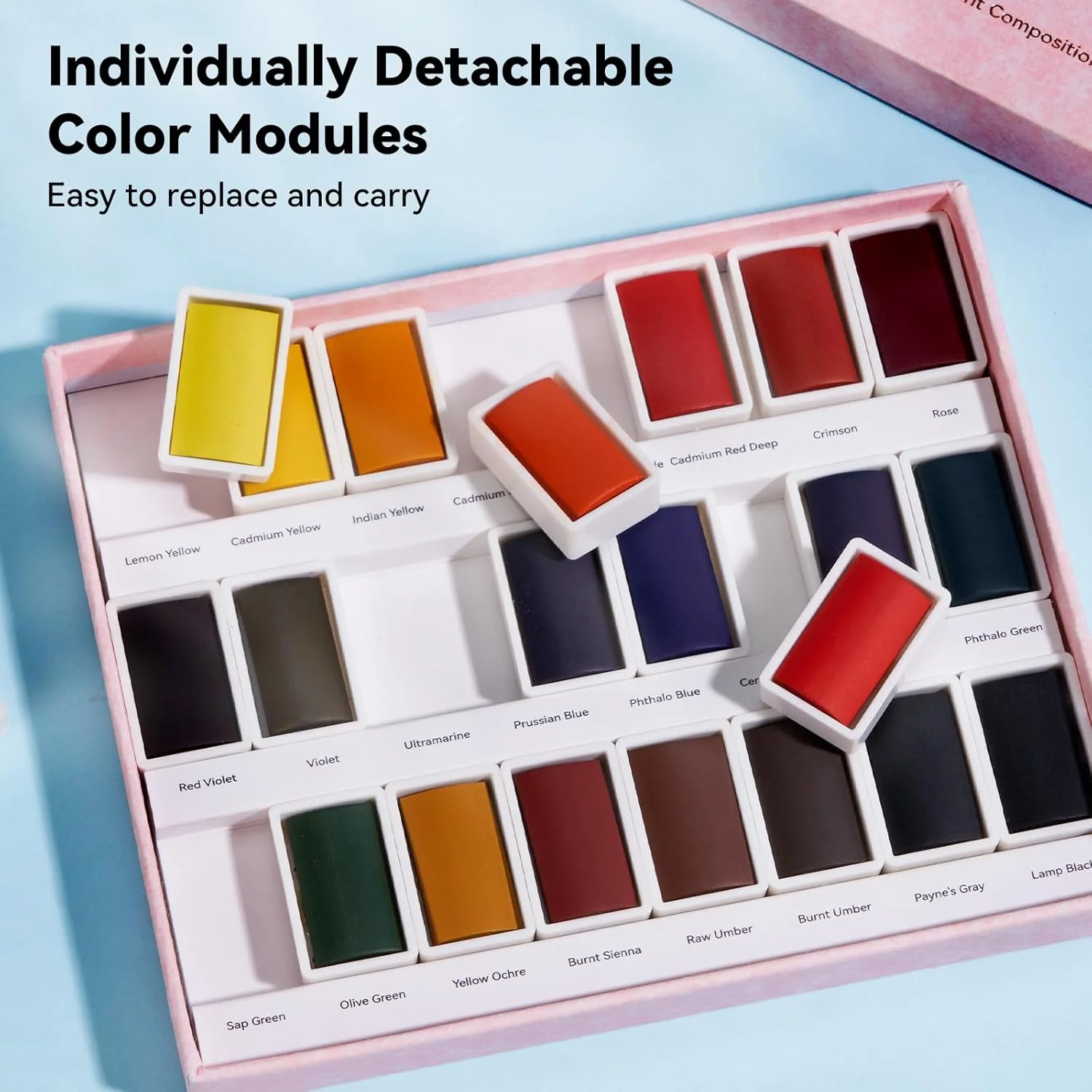 Arrtx 24 Colors Watercolor Paint Set Art Supplies Portable Painting Set - Image 4