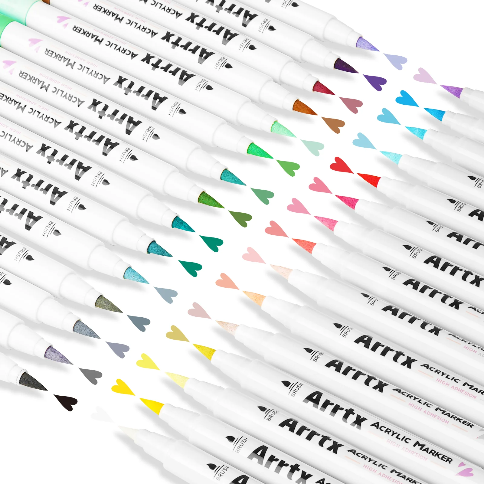Arrtx 30A Colors Acrylic Markers Paint Pens Brush Tip - Image 10
