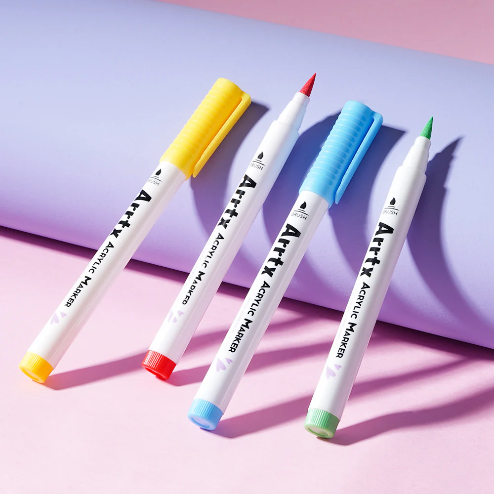 Arrtx 30A Colors Acrylic Markers Paint Pens Brush Tip - Image 9