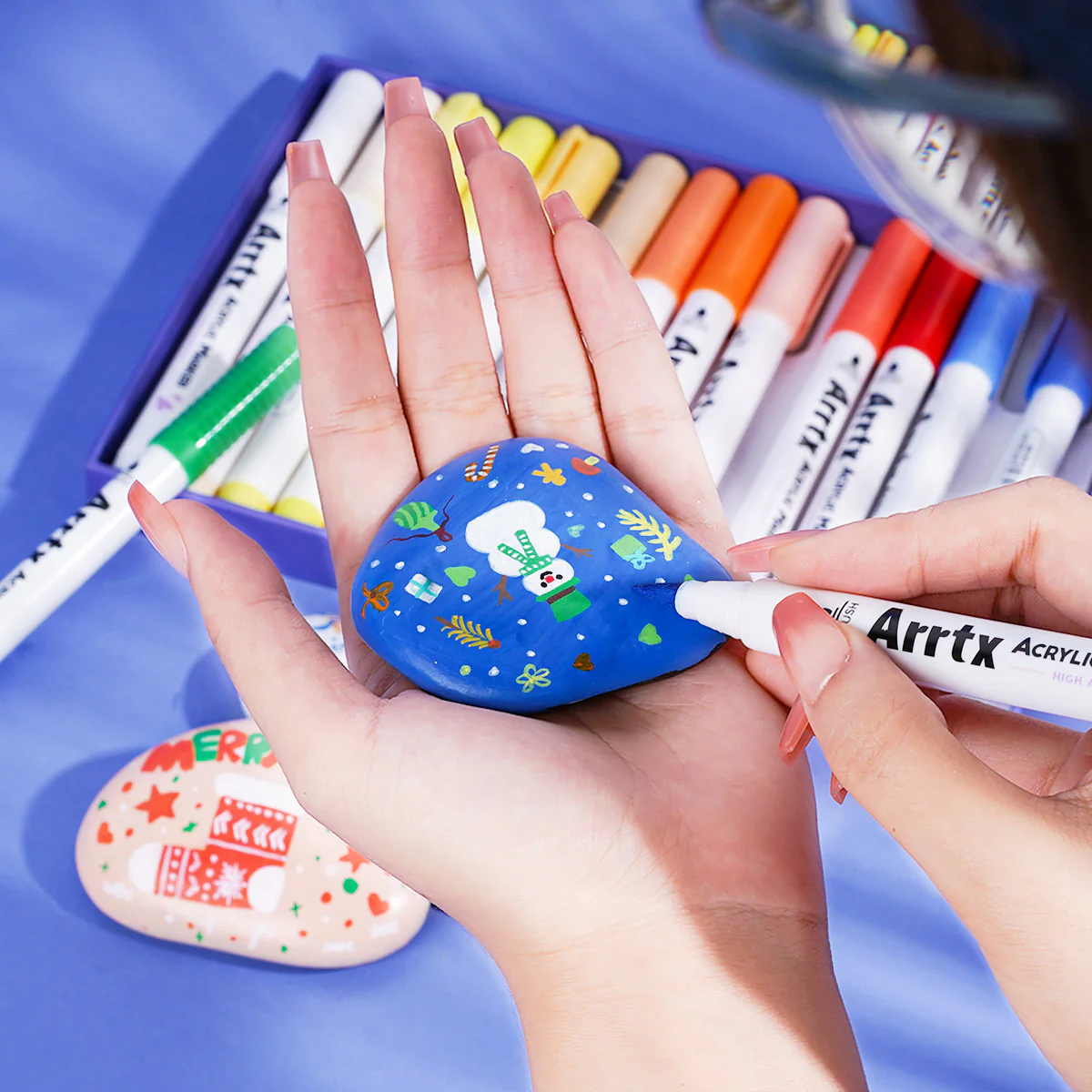Arrtx 30B Colors Acrylic Paint Markers Paint Brushes - Image 10