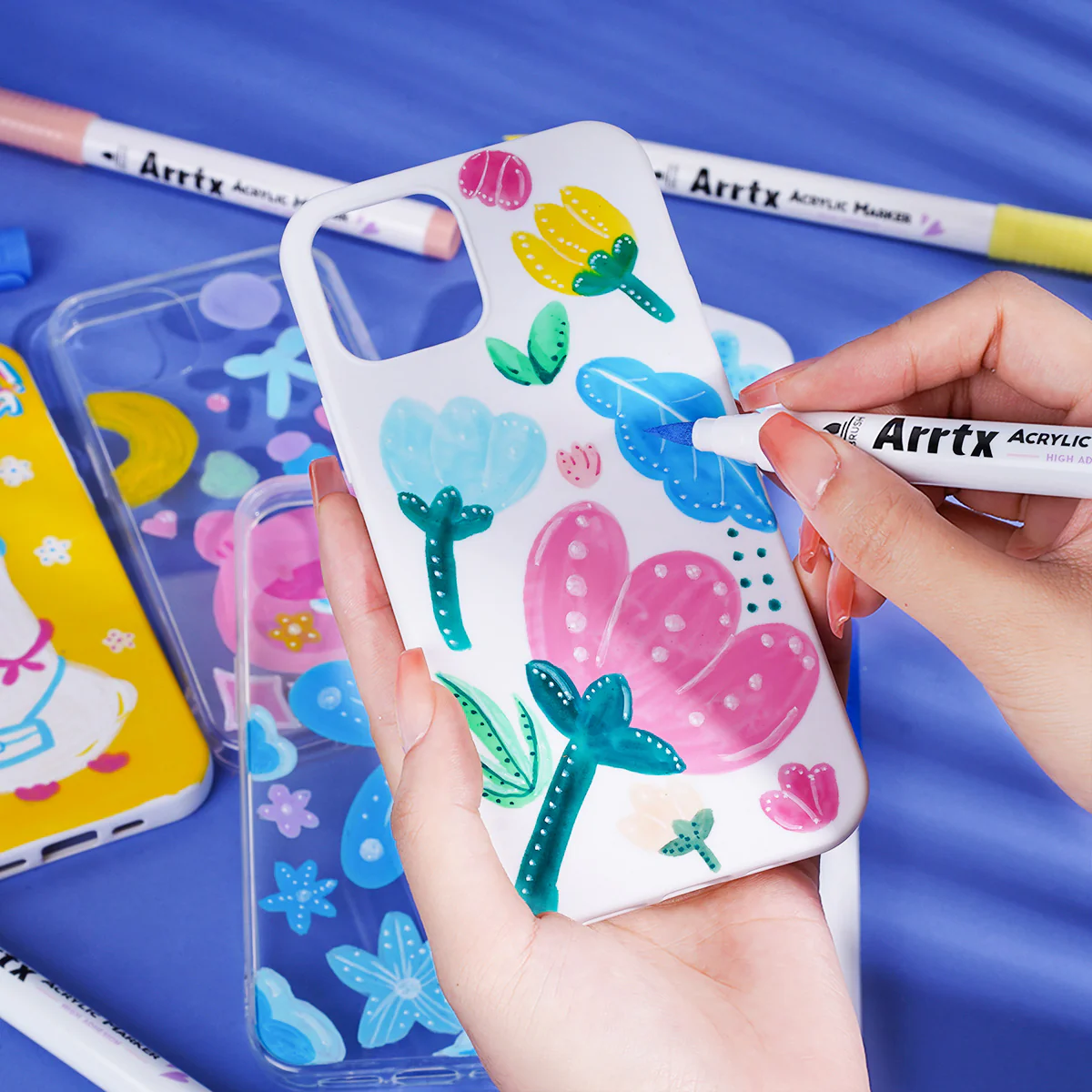 Arrtx 30B Colors Acrylic Paint Markers Paint Brushes - Image 11