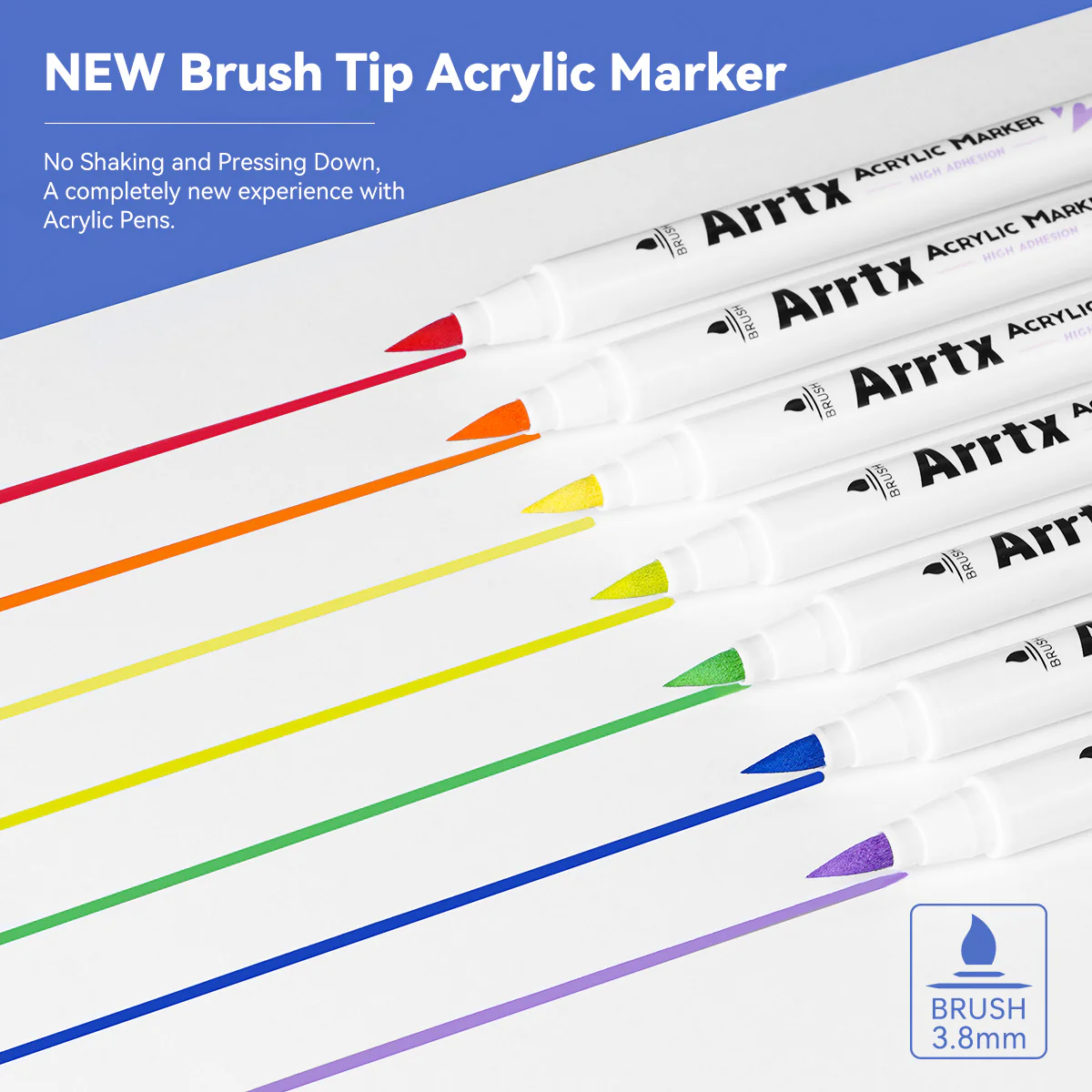 Arrtx 30B Colors Acrylic Paint Markers Paint Brushes - Image 4