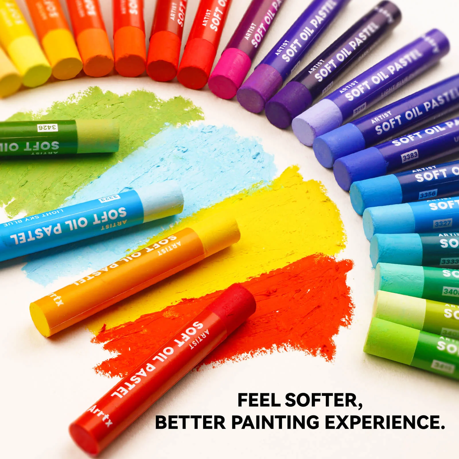 Arrtx 48 Colors Oil Pastels Smooth Drawing Pastel Set - Image 3
