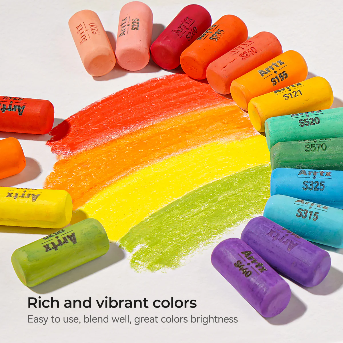 Arrtx 48 Colors Soft Pastels Set Pastels Drawing - Image 5
