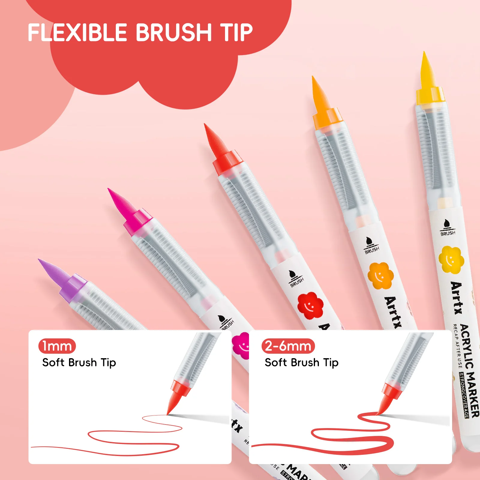 Arrtx 60 Colors Acrylic Markers Automatic Ink Control Direct Liquid Ink - Image 5