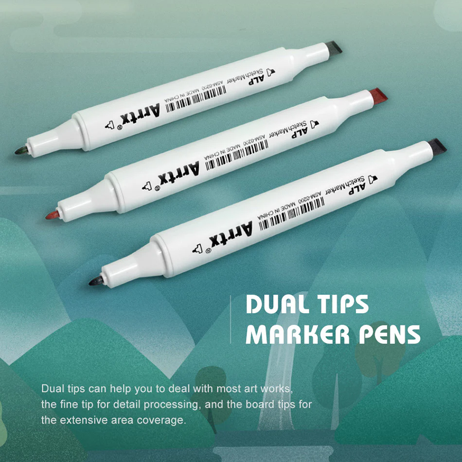 Arrtx ALP 80 Alcohol Markers Paint Marker Dual Tip - Image 5