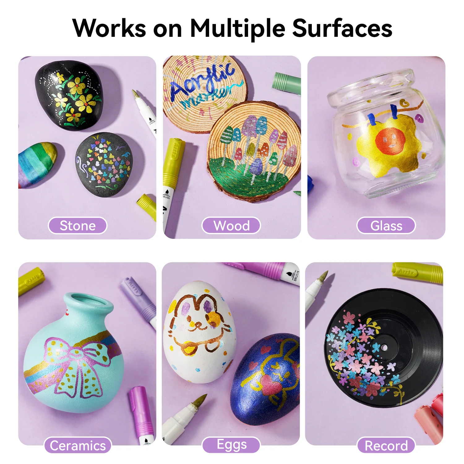 ARRTX Metallic Acrylic Markers 30 Colors - Image 5