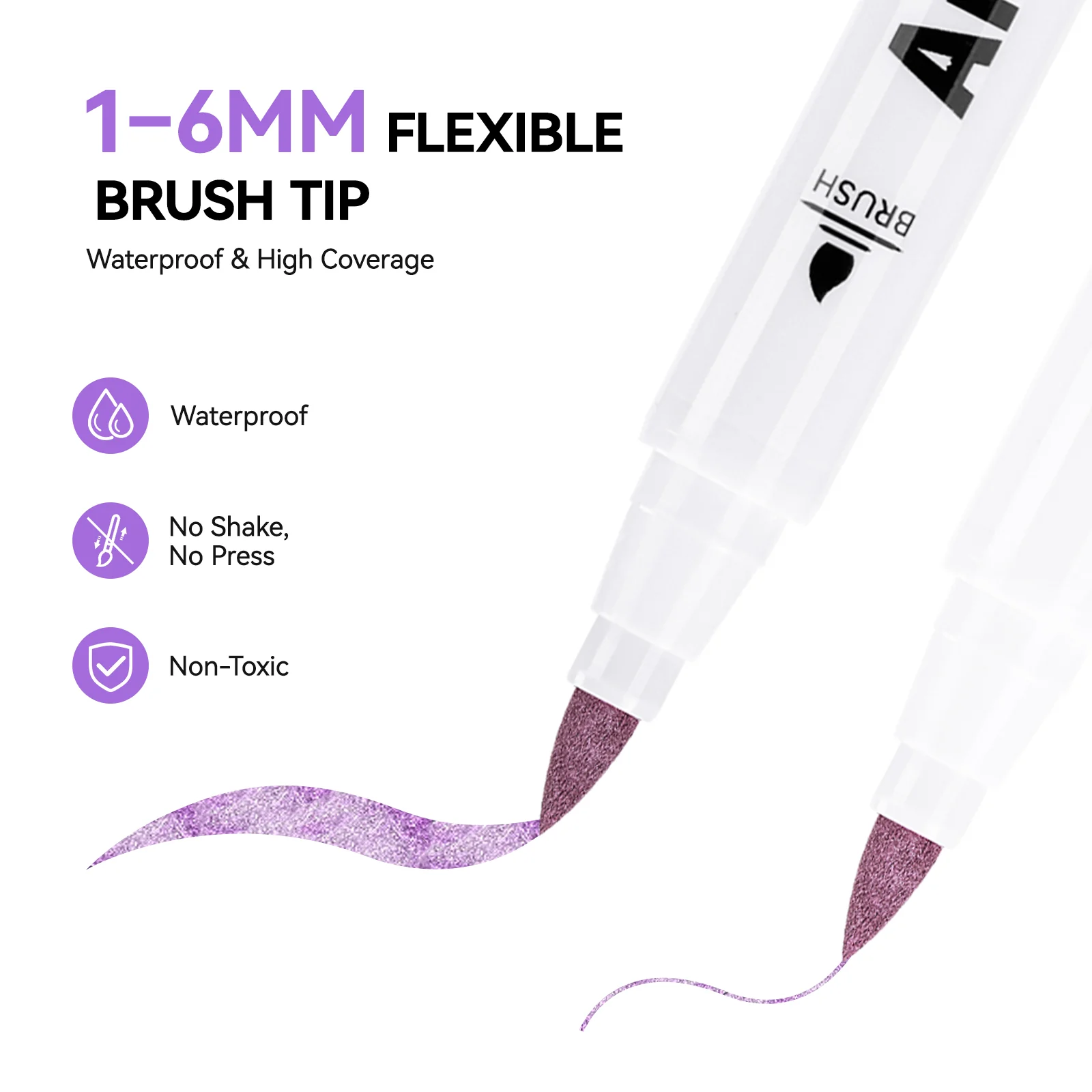 ARRTX Metallic Acrylic Markers 30 Colors - Image 6