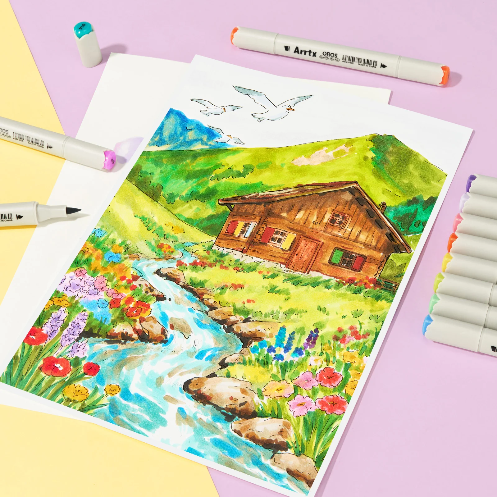 Arrtx OROS 160 Alcohol Markers Dual Tip Paint Markers - Image 10