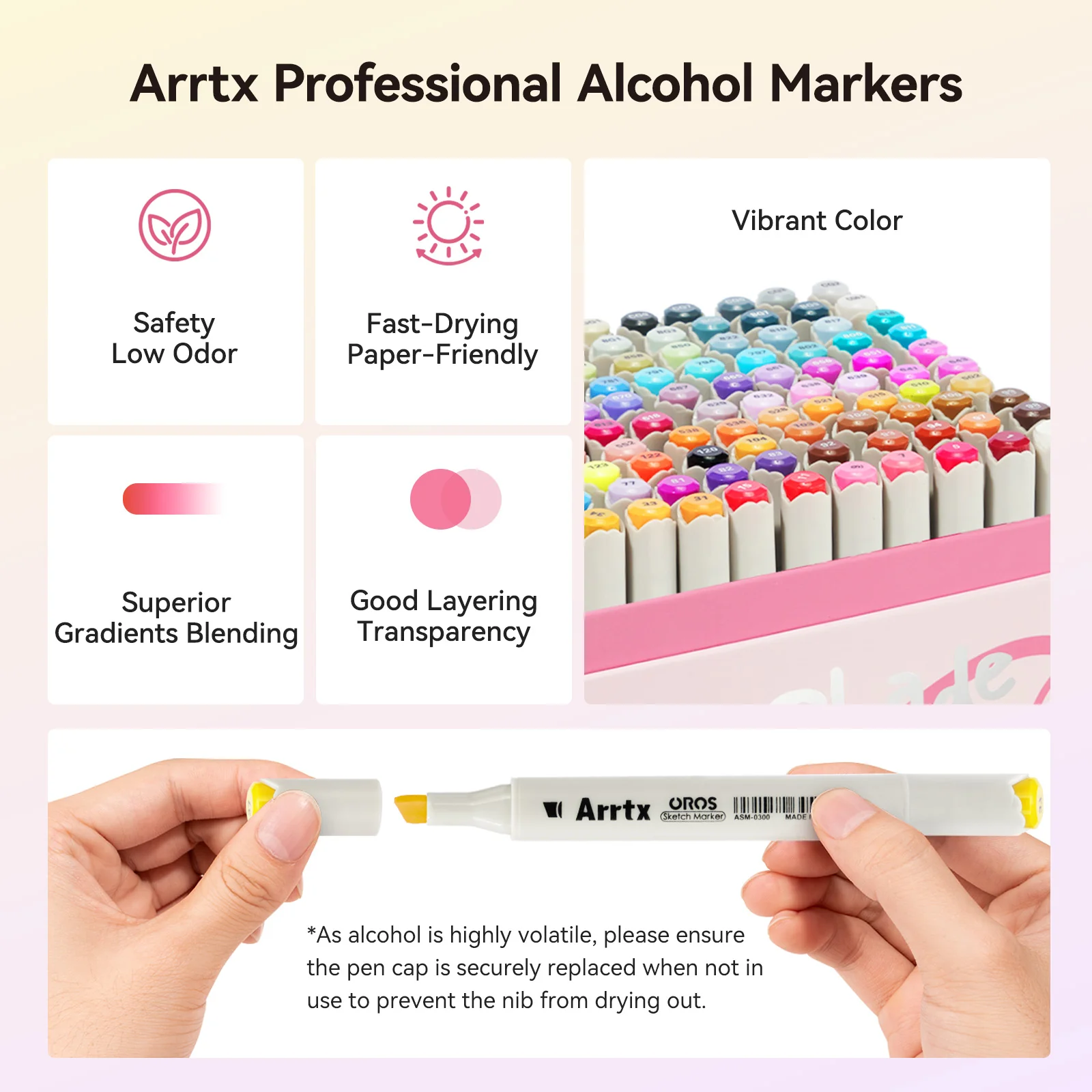 Arrtx OROS 160 Alcohol Markers Dual Tip Paint Markers - Image 4