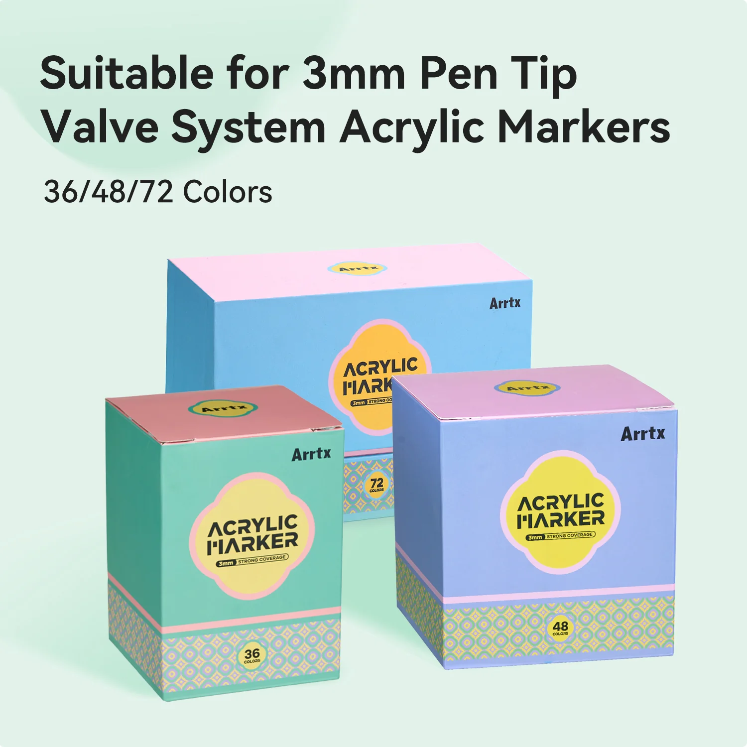 Arrtx Replacement Brush Tips Of 3mm Tip Valve Acrylic Marker Series - Image 6