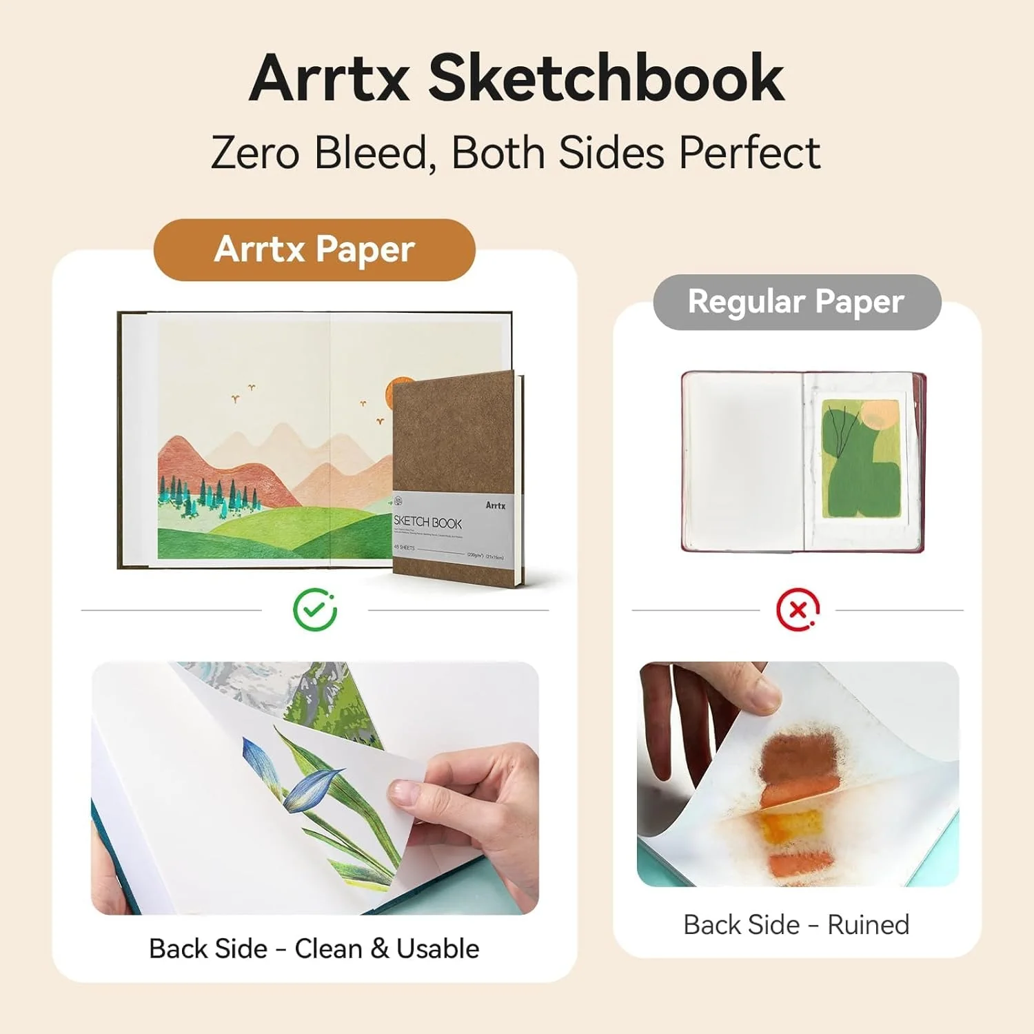 Arrtx Sketchbook A5 50%Cotton Drawing Paper - Image 5