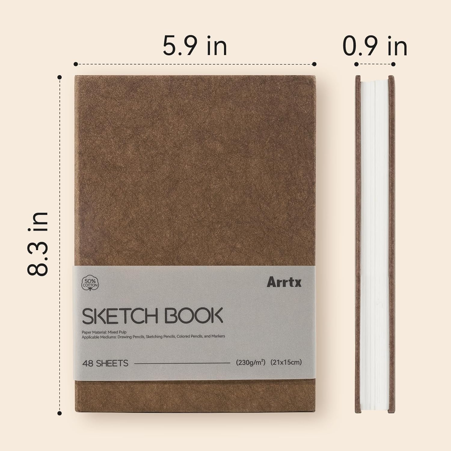 Arrtx Sketchbook A5 50%Cotton Drawing Paper - Image 7