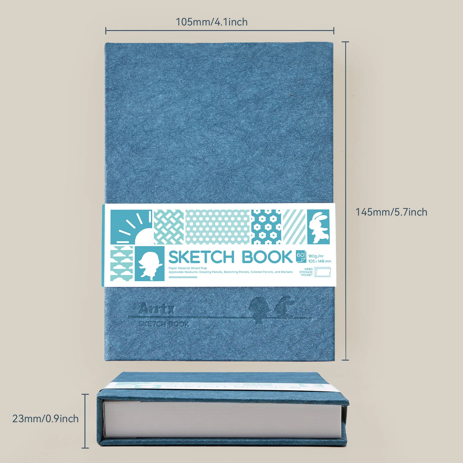 Arrtx Sketchbook A6 Artists Hardcover Drawing Paper - Image 6